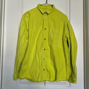 Zara Neon Yellow Shacket Men’s Size Small